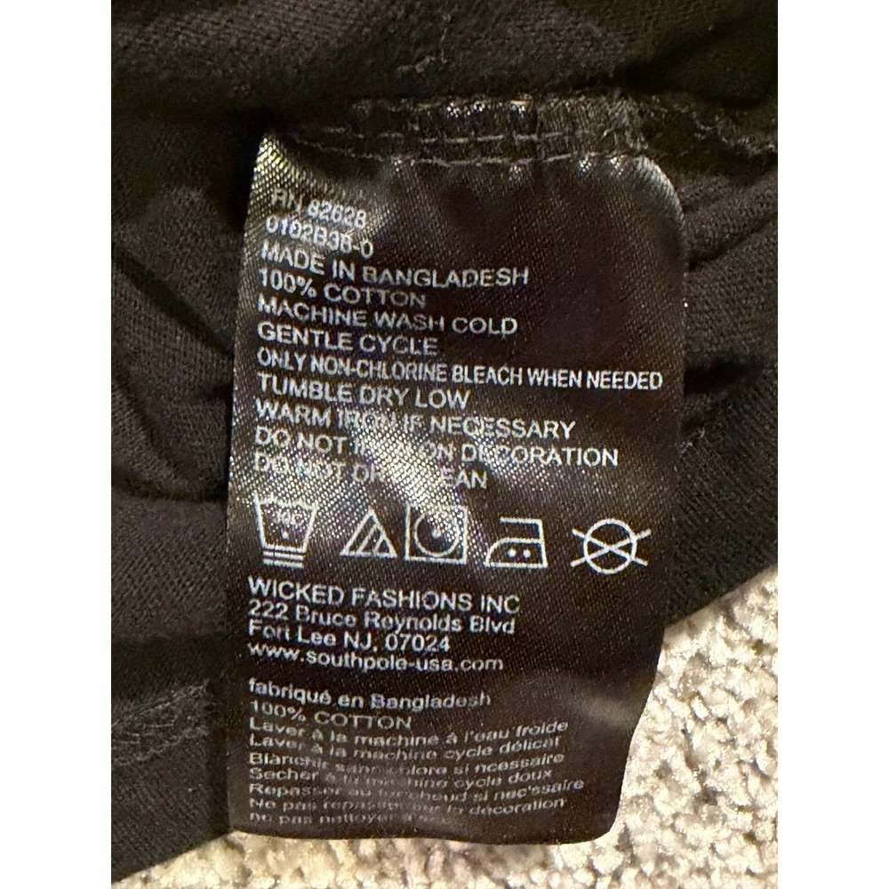 Southpole‎ NASA Logo Graphic T Shirt Mens Small Black Blue Space